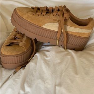 Puma Fenty suede tan creepers